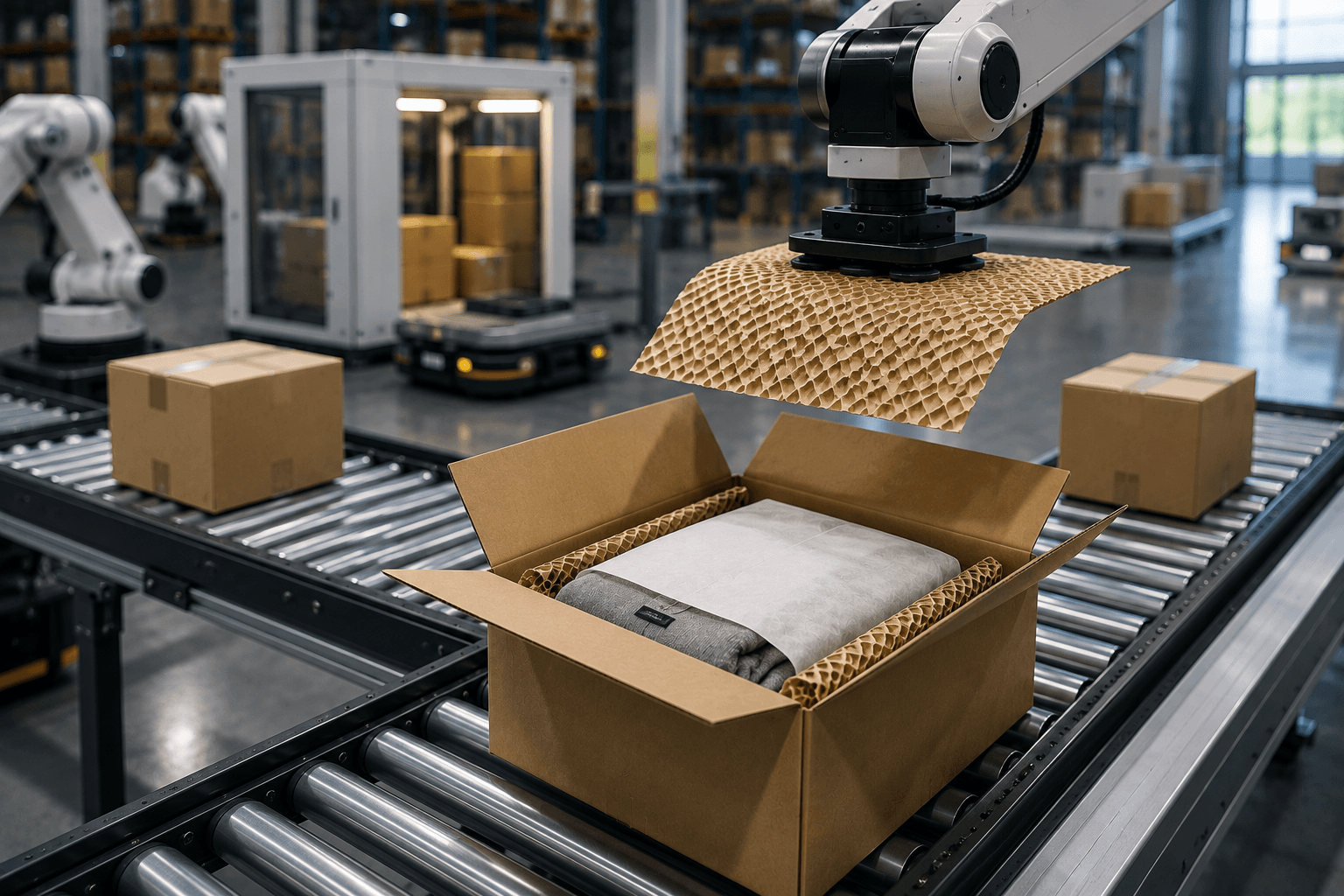 Smart packing station with digital display and integrated scanner