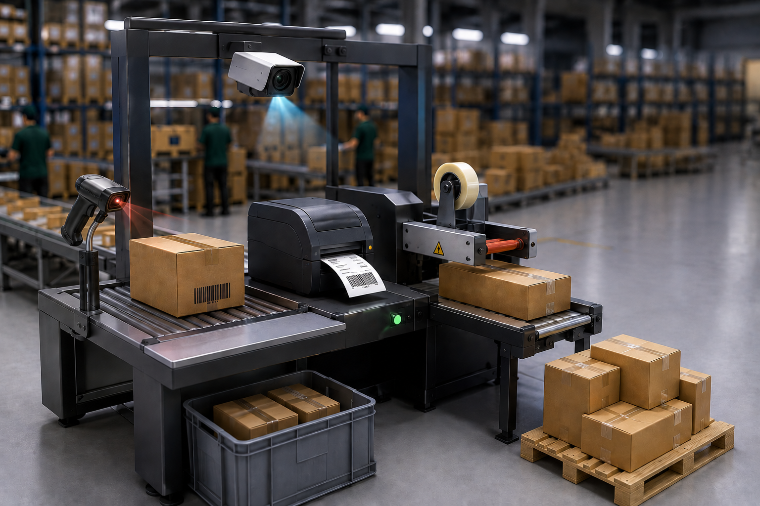 Kedara automated packing station used in warehouse packing workflow